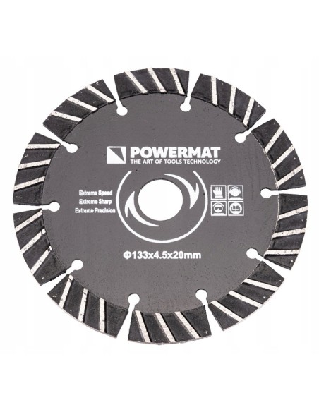 Disc DIAMANTAT pentru Masina de Santuri 133 x 20, Powermat, PM1009 Disc DIAMANTAT pentru Masina de Santuri 133 x 20, Powermat, PM1009