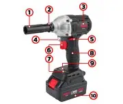 Cheie de Impact pentru Roti cu Acumulator 20V 4Ah, RTAKU0026