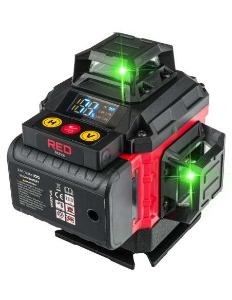 Nivelă Laser Cruce 4D 360 Verde, Red Technic, RTPLK0036