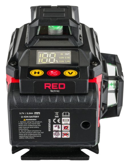 Nivelă Laser Cruce 4D 360 Verde, Red Technic, RTPLK0036