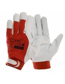 Manusi de protectie combinate X-TEC rosii Procera Procera - Manusi din piele