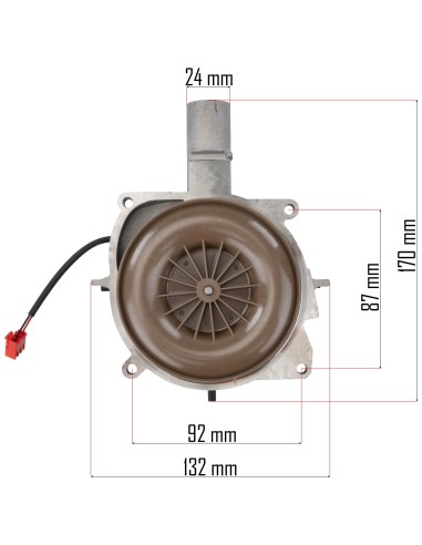 Ventilator cu motor pentru incalzitor, Powermat, PM-AG-8M-WENS