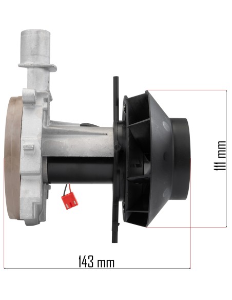 Ventilator cu motor pentru incalzitor, Powermat, PM-AG-8M-WENS