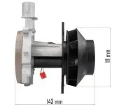 Ventilator cu motor pentru incalzitor, Powermat, PM-AG-8M-WENS