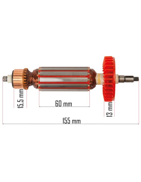 ROTOR PENTRU POLIZOR UNGHIULAR, RED TECHNIC, RTSZK0013-WI ROTOR PENTRU POLIZOR UNGHIULAR, RED TECHNIC, RTSZK0013-WI