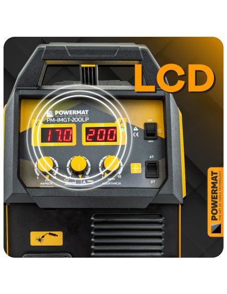 Aparat de sudura invertor PM-IMGT-200LP, Powermat, PM1346 Aparat de sudura invertor PM-IMGT-200LP, Powermat, PM1346