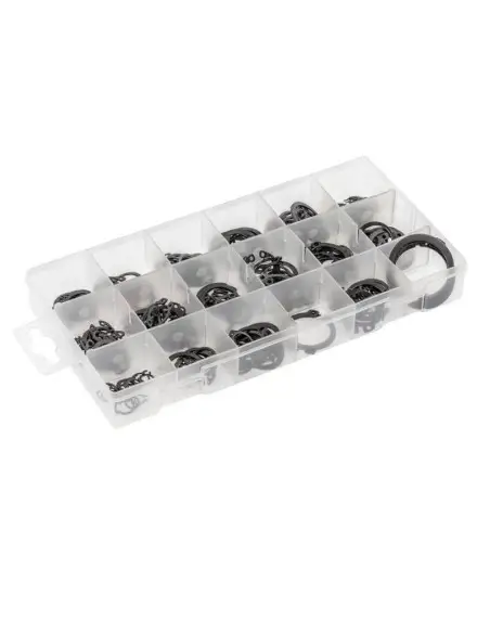 Set 225 inele de siguranta, din otel cu arc, 18 dimensiuni, intre 6-32 mm Hogert Technik - Consumabile auto Set 225 inele de siguranta, din otel cu arc, 18 dimensiuni, intre 6-32 mm Hogert Technik - Consumabile auto