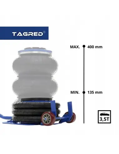 Cric pneumatic Tagred TA256, 3.5T – Ridicare rapida si eficienta