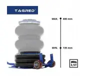 Cric pneumatic Tagred TA256, 3.5T – Ridicare rapida si eficienta