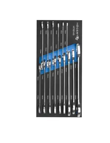 HT7G145 - Set 15 chei combinate, Hogert, din otel , pentru desurubare si insurubare Hogert Technik - Chei si truse chei