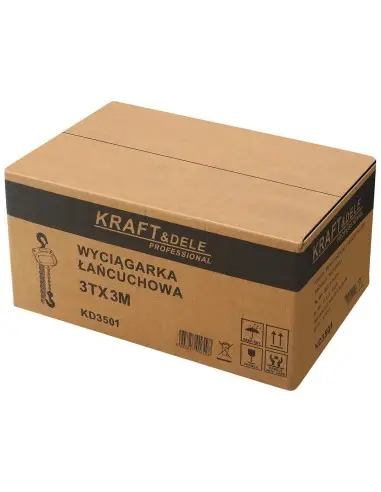 Troliu manual cu lant 3T 3m, Kraft&Dele, KD3501