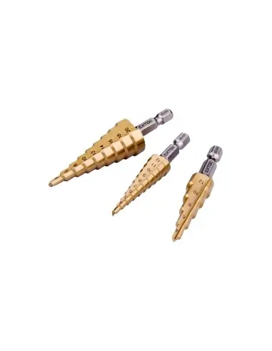 Set burghie trepte 3pcs EXTOL CRAFT 20089 HSS 3-20mm