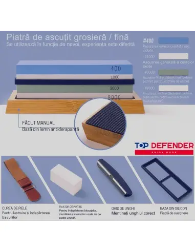 Set piatra de ascutit cutite,Top...