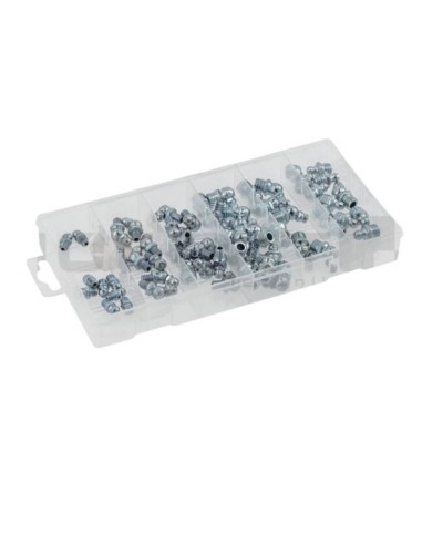 Trusa 110 capete nipluri gresare, Hogert, din otel zincat, cu 6 tipuri diferite Hogert Technik - Seturi si accesorii pentru gaur