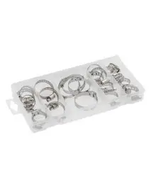 Set 40 coliere metalice, Hogert, din otel zincat de 9 mm