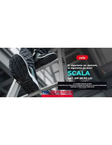 Adidasi de lucru Safe Scala, barbati, REGI, Oxford PU, varf otel, S1P SR FO LG