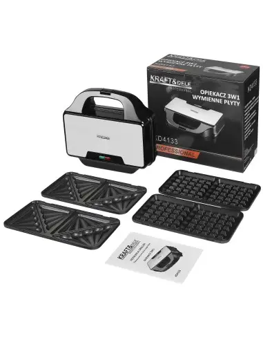 Prajitor electric cu placi interschimbabile 1500W, Kraft&Dele, KD4133
