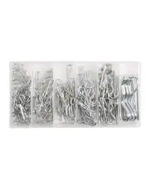 Set 150 buc de stifturi drepte, Hogert, din otel, 6 dimensiuni
