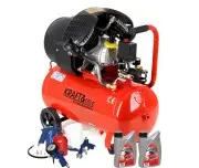 Compresor cu ulei 50L, 2 pistoane, 2.8kW – Set 8 în 1