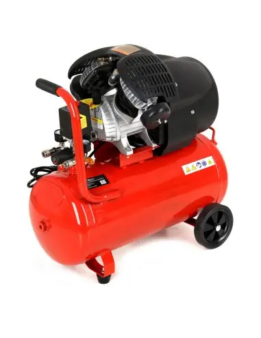 Compresor cu ulei 50L, 2 pistoane, 2.8kW – Set 8 în 1