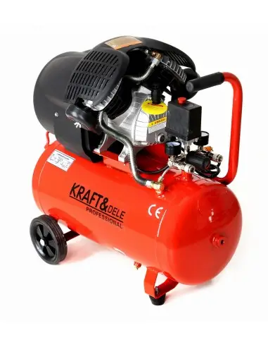 Compresor cu ulei 50L, 2 pistoane, 2.8kW – Set 8 în 1
