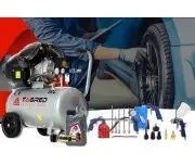 Compresor de aer 50l, Tagred TA360 – 530 L/min, 4.7CP, 2 pistoane, 10 bar, profesional