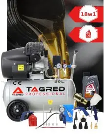 Compresor aer 50L cu set inclus 18-in-1, 10 bari, 4.7 CP, TA360+TA103