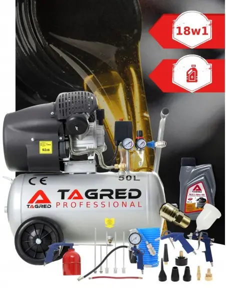 Compresor de aer 50l, Tagred TA360 – 530 L/min, 4.7CP, 2 pistoane, 10 bar, profesional Compresor de aer 50l, Tagred TA360 – 530 L/min, 4.7CP, 2 pistoane, 10 bar, profesional