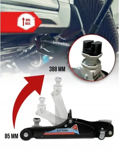 Cric hidraulic 2,5T + suporți auto 3T, set complet