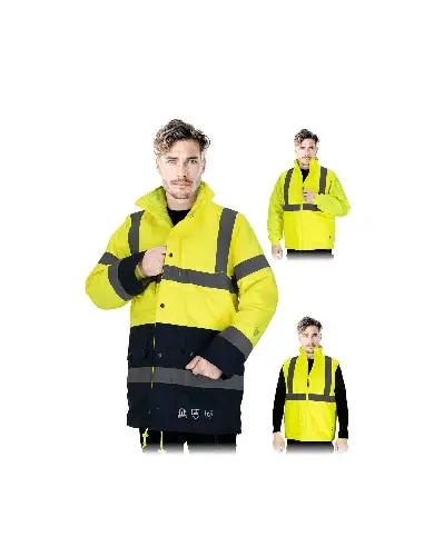 Jachetă reflectorizanta de protecție 4 în 1, barbati, Oxford 300D, EN20471