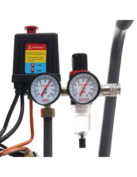 Compresor fara ulei de 50L, cu doua pistoane, 10 BAR, Tagred, TA3384 Compresor fara ulei de 50L, cu doua pistoane, 10 BAR, Tagred, TA3384