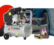 Compresor de aer cu ulei, Tagred TA300N, 24L, 3.4CP, Set 6 elemente