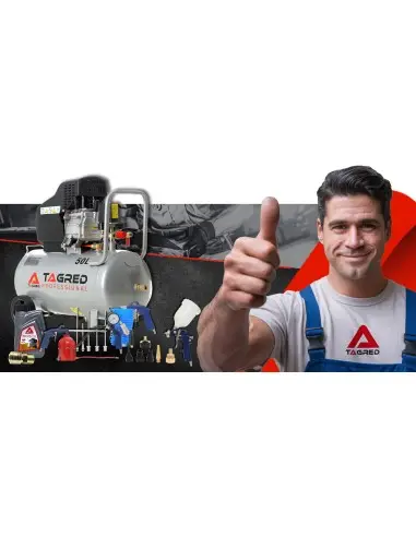 Compresor de aer cu ulei, Tagred TA301TA103, 50L, 9 bar, Set 18 in 1