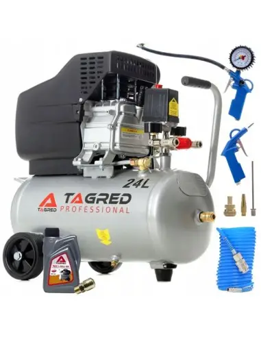Compresor de aer cu ulei, Tagred TA300N, 24L, 3.4CP, Set 6 elemente Compresor de aer cu ulei, Tagred TA300N, 24L, 3.4CP, Set 6 elemente