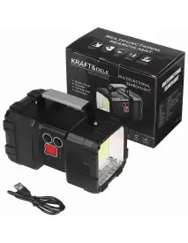 Lanterna LED reincarcabila Powerbank Kraft&Dele KD1249, 45 LED, USB-C, 800m