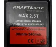 Cric hidraulic, Kraft&Dele KD1362, tip crocodil, 2 T, 90-340mm