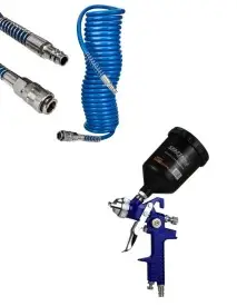 Kit pentru vopsit compus din pistol de vopsit 600ml si furtun 20m, d2115+d677