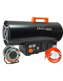 Tun pe gaz Kraft&Dele KD11706, 40kW, cu termostat si tambur prelungitor 20m (3x2.5mm)