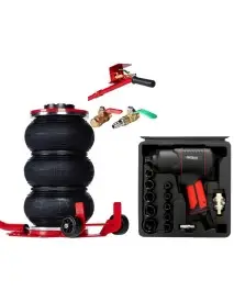 Set cric pneumatic, Kraft&Dele KD470, 3.5 T, 150-400 mm, Cheie pneumatica 1/2, 1200Nm