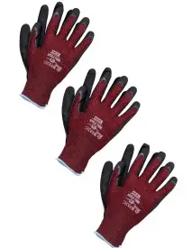 Set 3 manusi de protectie imersate marimea 8 RAW-POL,  Rtela-FOAM