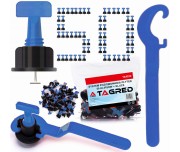 Set profesional montaj gresie/faianta, ventuza vibranta si sisteme nivelare 50 piese, d10768+ta4220
