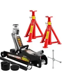 Kit Cric hidraulic 2.5T + Suporti auto 3T + Cheie telescopica, Verke V80091+TA1073