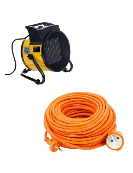 Set aeroterma electrica 3.5 kW si prelungitor 30M, D11728+V70102 Set aeroterma electrica 3.5 kW si prelungitor 30M, D11728+V70102
