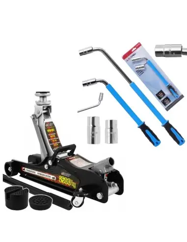 Kit cric hidraulic tip crocodil 2.5 tone,359mm si cheie telescopica, V80102+ta129
