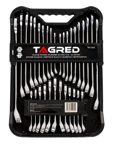 Set 32 de chei fixe, Tagred, 6-19 mm,... Set 32 de chei fixe, Tagred, 6-19 mm,...