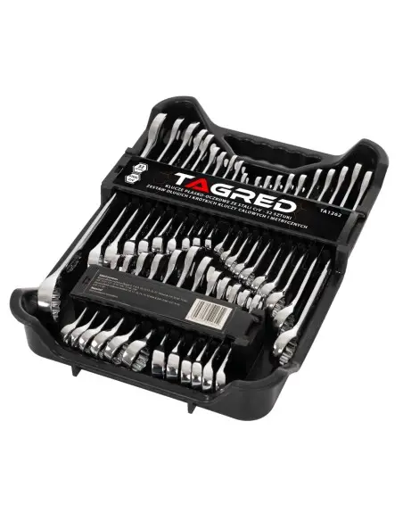 Set chei fixe TA1262, 32 piese, metrice si inch, CrV