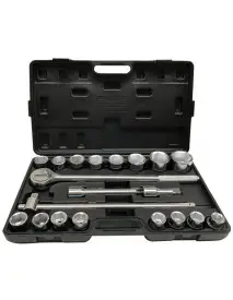 Set de chei tubulare 21 piese 3/4" 6-colturi light duty, VERKE, V39075