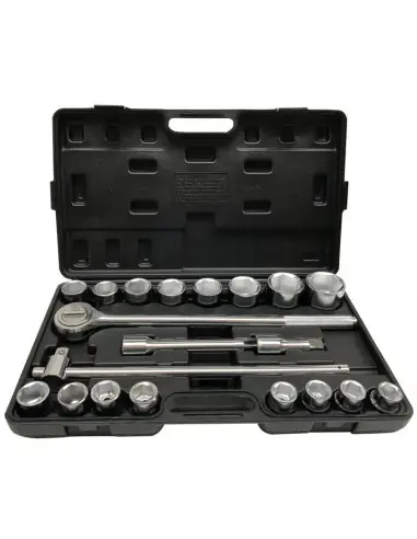 Set de chei tubulare 21 piese 3/4" 6-colturi light duty, VERKE, V39075