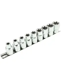 Set de capete torx 1/2" e10-e24 9 buc, VERKE, V39112.