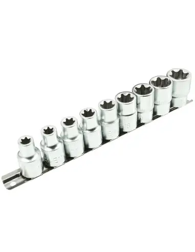 Set de capete torx 1/2" e10-e24 9 buc, VERKE, V39112.